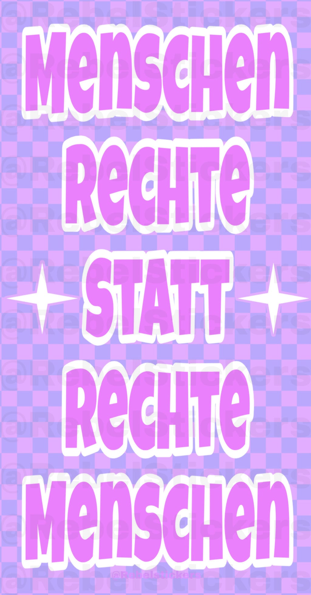 Sticker „Menschenrechte statt Rechte Menschen“