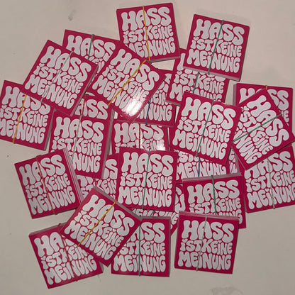 Sticker „Hass ist keine Meinung“